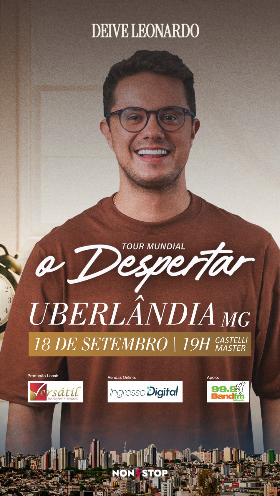 Deive Leonardo apresenta a Tour “O Despertar” 18 de Setembro em Uberlândia